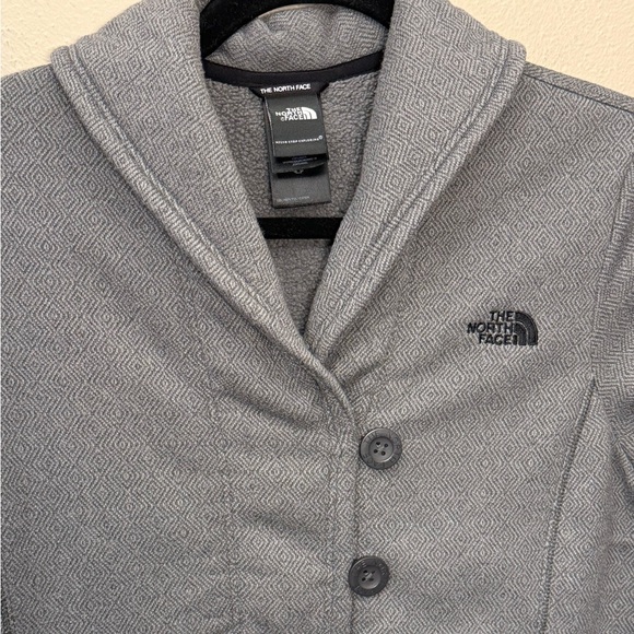 The North Face Women's Crescent Ridge Shawl Pullover Sweater Gray Pockets size M - Picture 3 of 10